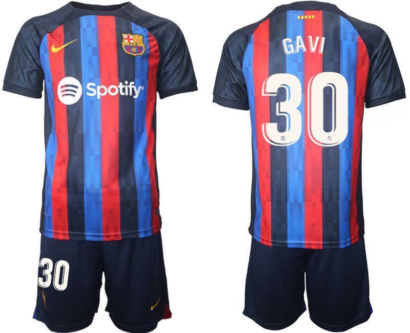 Men 2022-2023 Club Barcelona home blue 30 Soccer Jersey